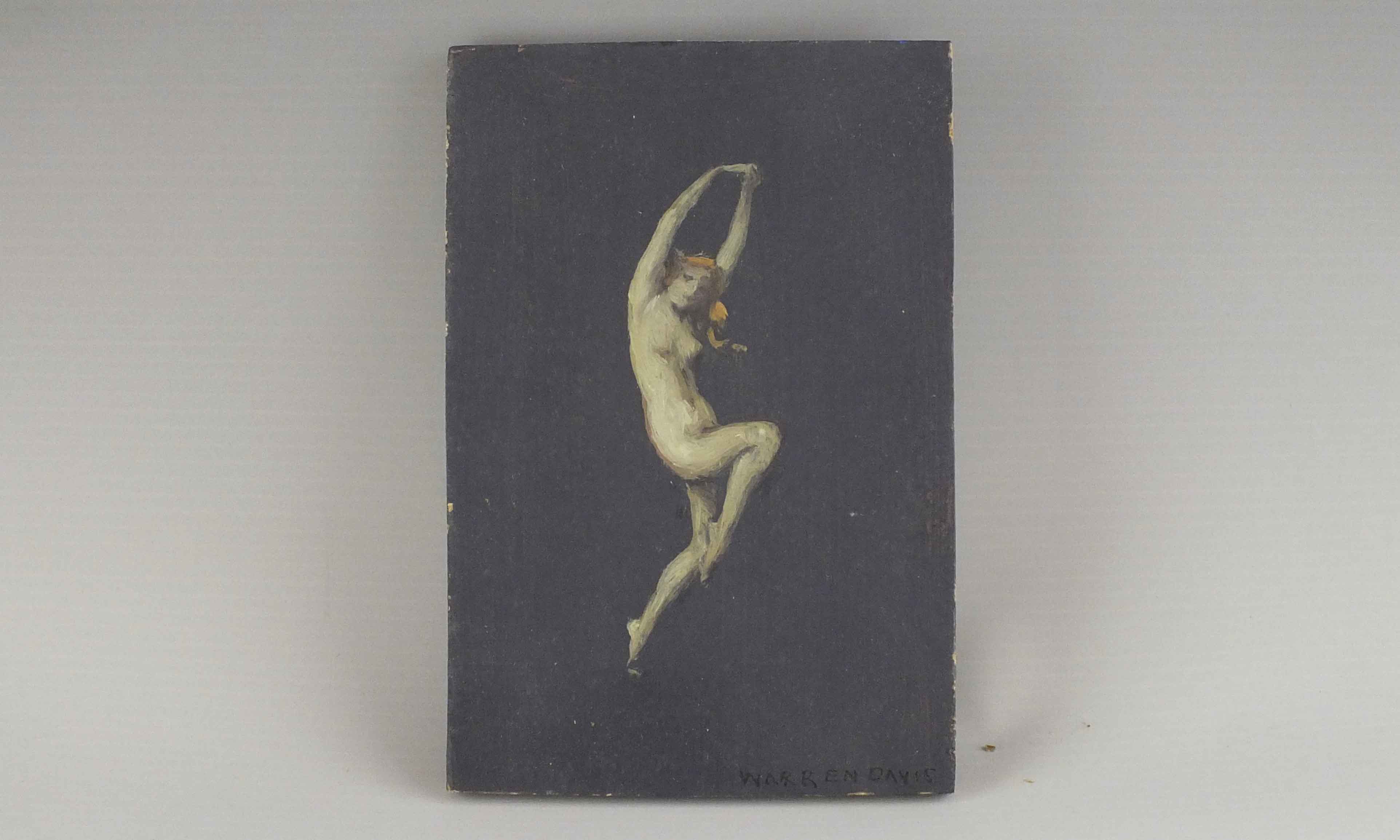 Original Oil on Board by Listed Artist Warren Davis