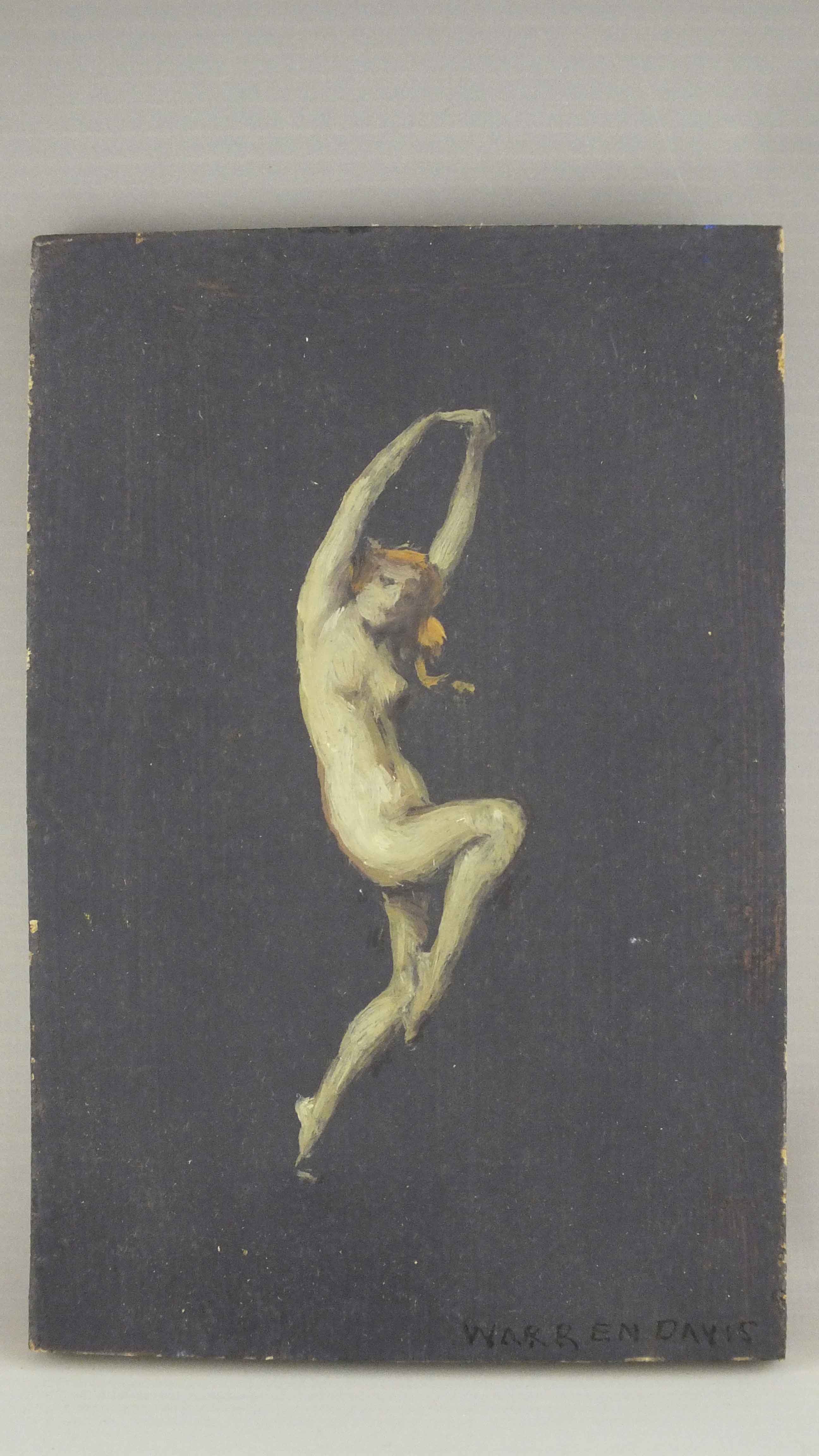 Original Oil on Board by Listed Artist Warren Davis