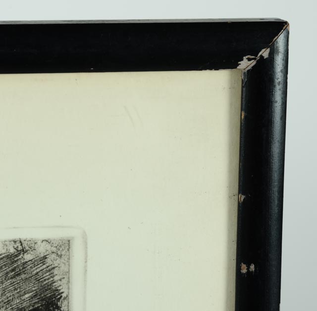 Vintage Talio-Crome Print of Etching by Cornelius A. Bartels 