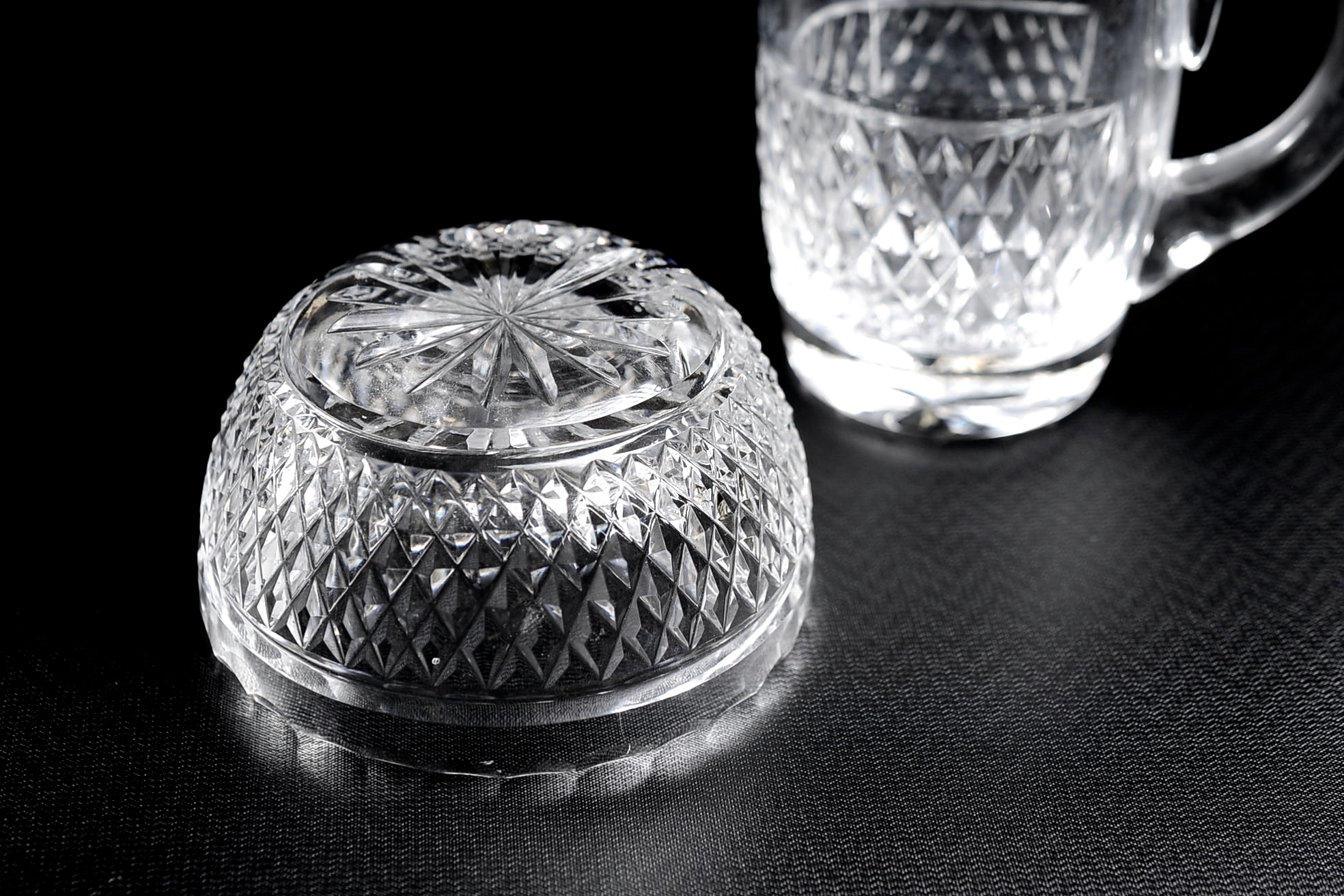 Waterford Crystal Sugar Bowl and Creamer Set