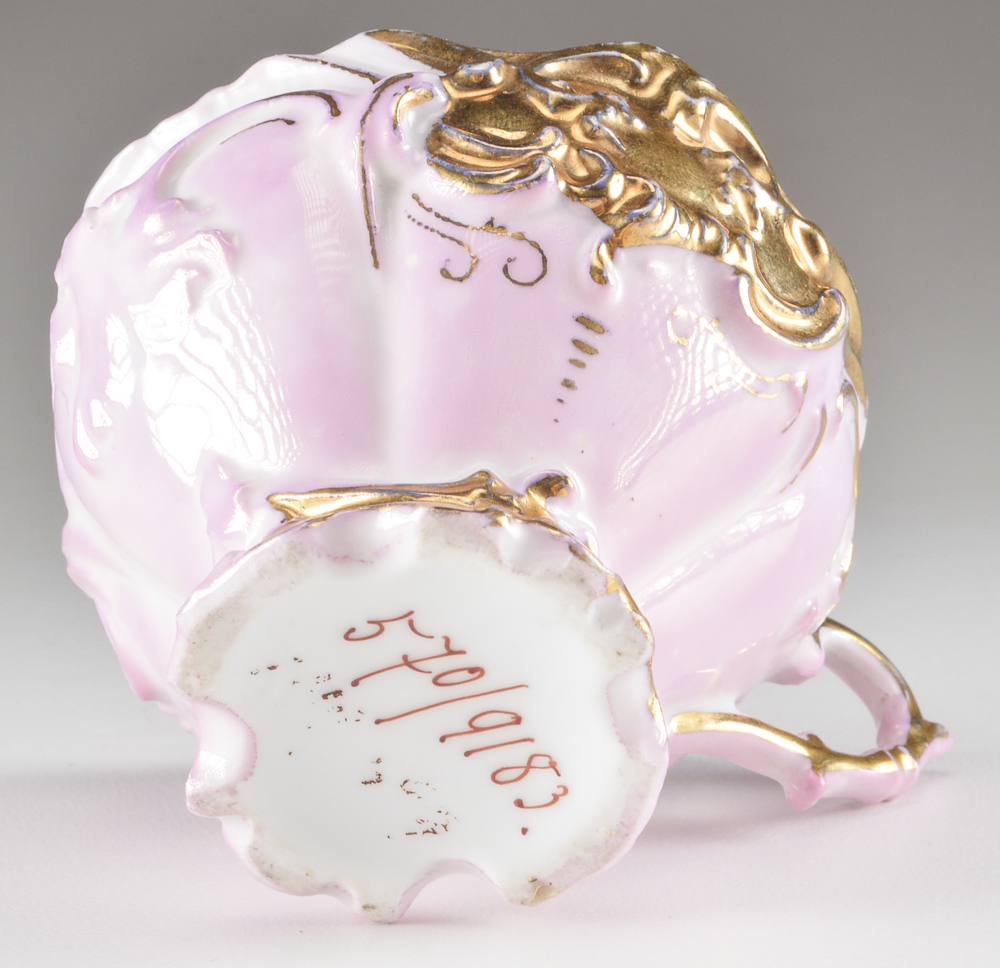 Three Hand-Painted Porcelain Tea Cups