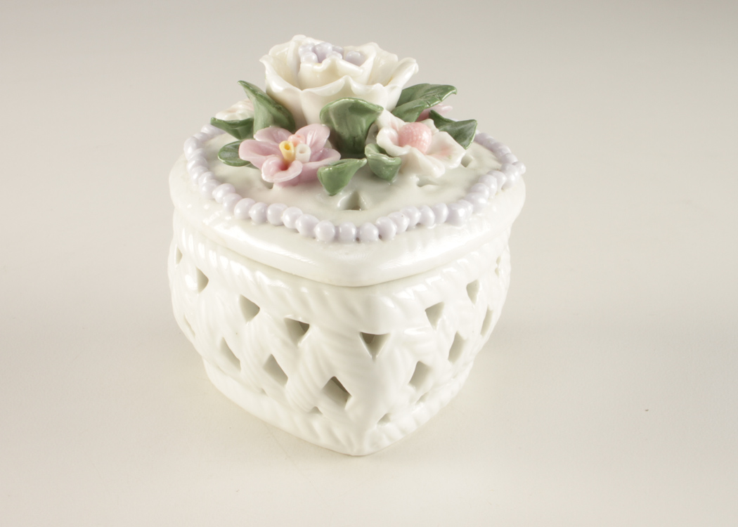 Vintage Chinese Porcelain Vanity Box