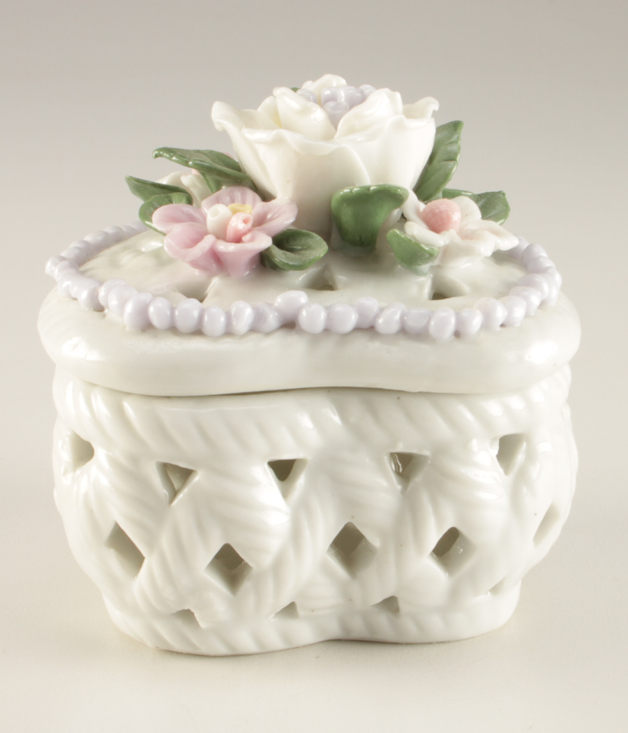 Vintage Chinese Porcelain Vanity Box