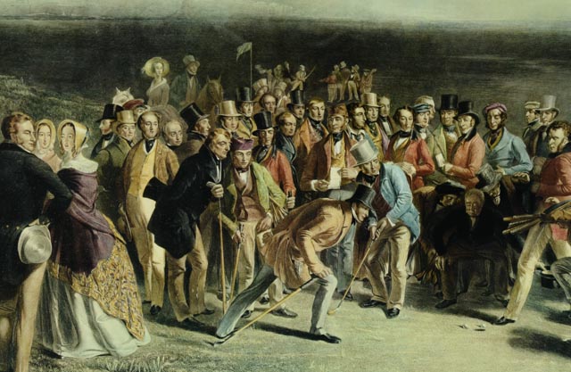 "The Golfers" Color Photo Offset Lithograph Reproduction