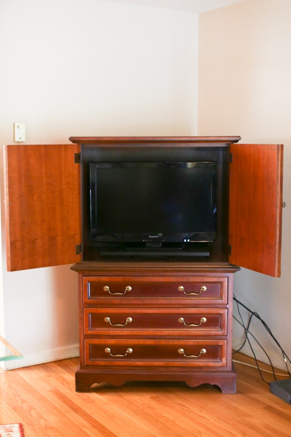 Thomasville Cherry Armoire Television Cabinet