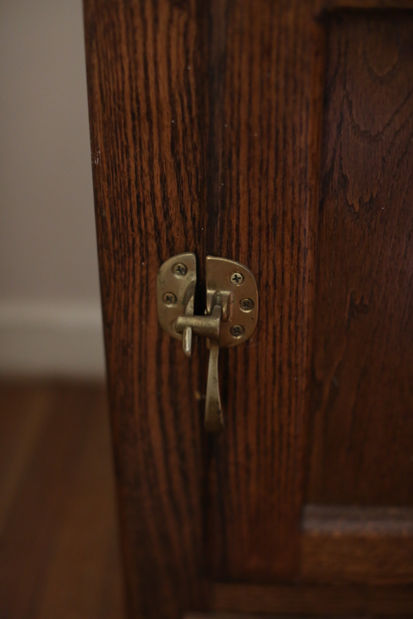 Vintage Oak White Clad Ice Box Chest