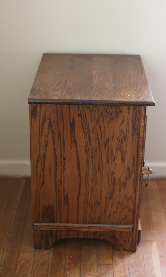Vintage Oak White Clad Ice Box Chest