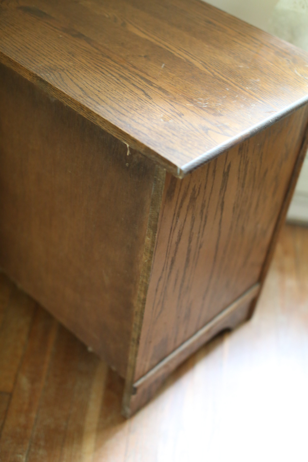 Vintage Oak White Clad Ice Box Chest