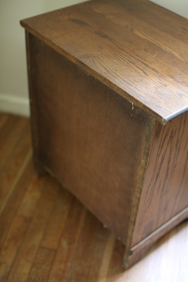 Vintage Oak White Clad Ice Box Chest