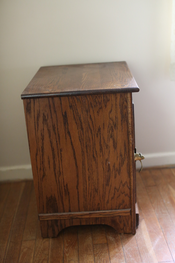 Vintage Oak White Clad Ice Box Chest