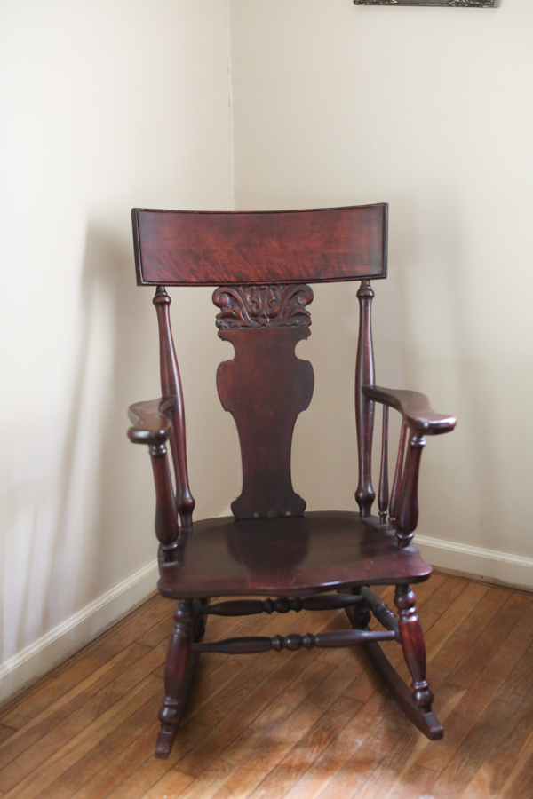 Antique Solid Cherry Victorian Rocking Chair