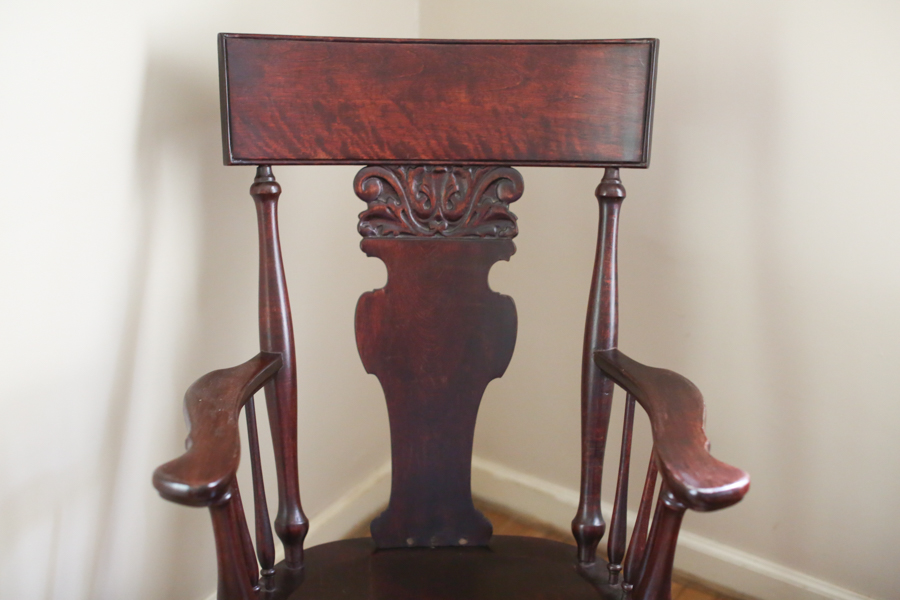 Antique Solid Cherry Victorian Rocking Chair