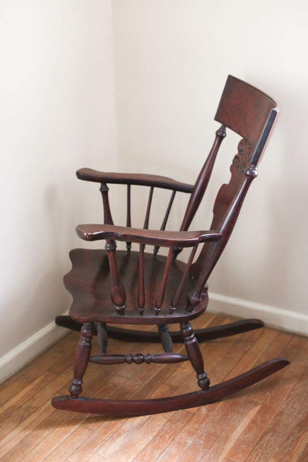 Antique Solid Cherry Victorian Rocking Chair