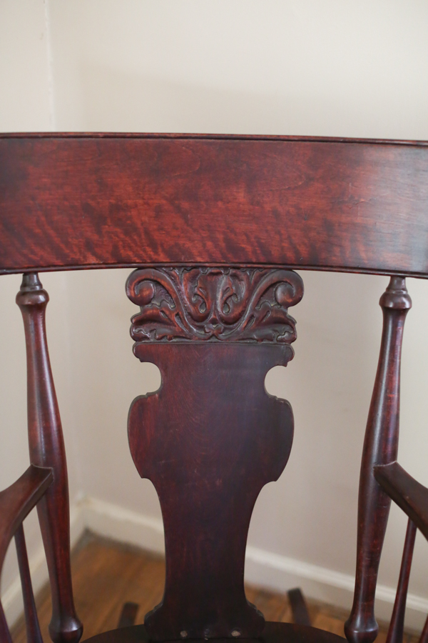 Antique Solid Cherry Victorian Rocking Chair