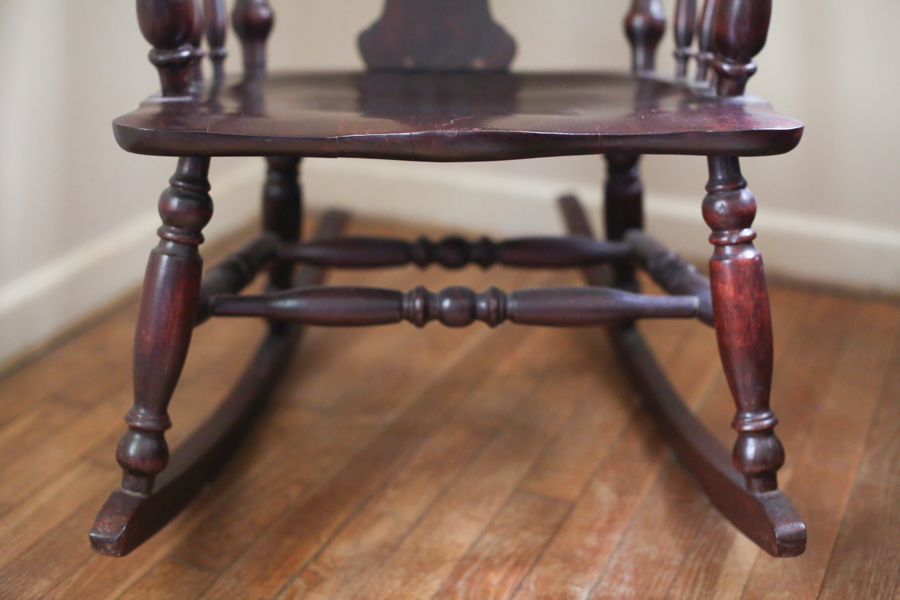 Antique Solid Cherry Victorian Rocking Chair