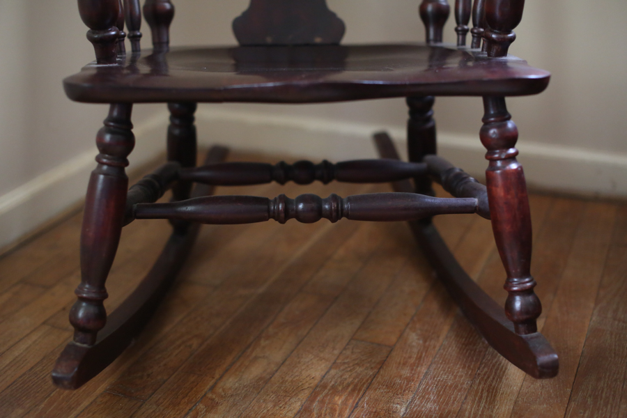Antique Solid Cherry Victorian Rocking Chair