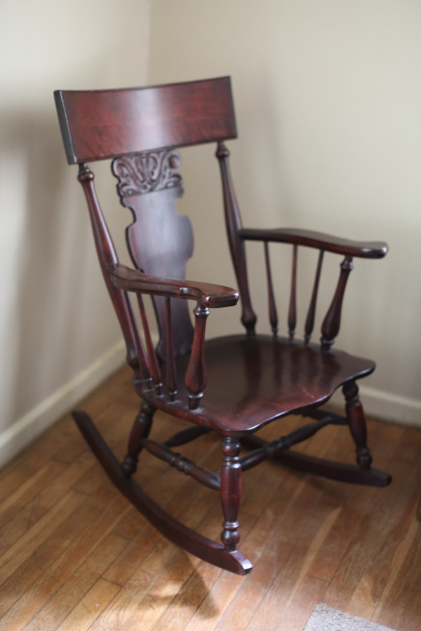 Antique Solid Cherry Victorian Rocking Chair
