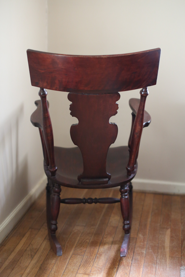 Antique Solid Cherry Victorian Rocking Chair