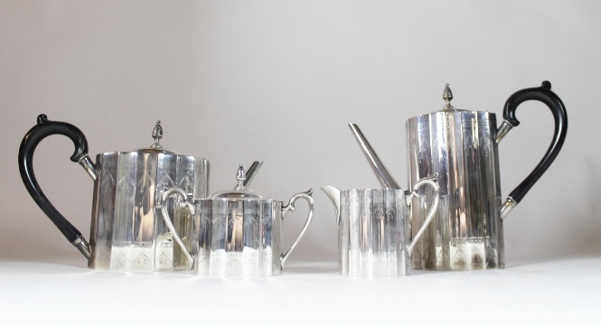 Lunt Silversmith Paul Revere Silver Plate Tea/Coffee Service