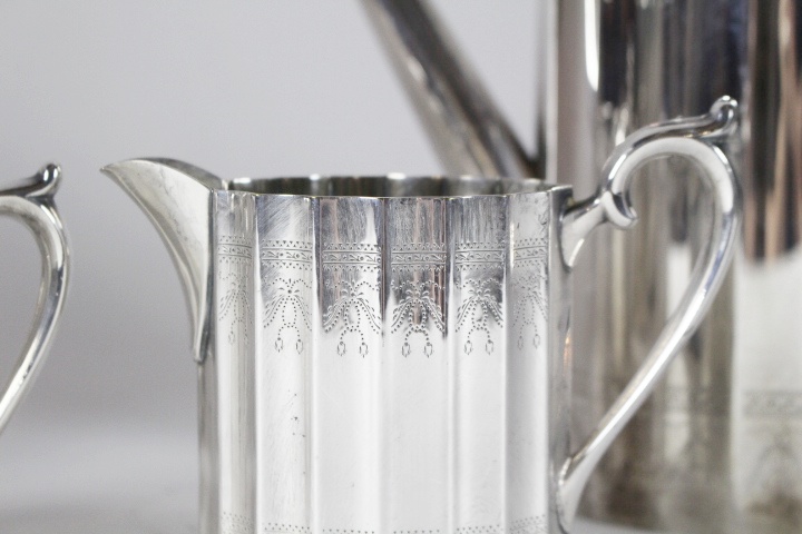 Lunt Silversmith Paul Revere Silver Plate Tea/Coffee Service