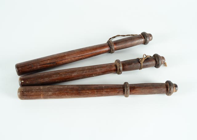Three English Wooden Billy Clubs