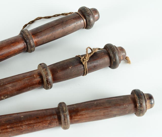 Three English Wooden Billy Clubs