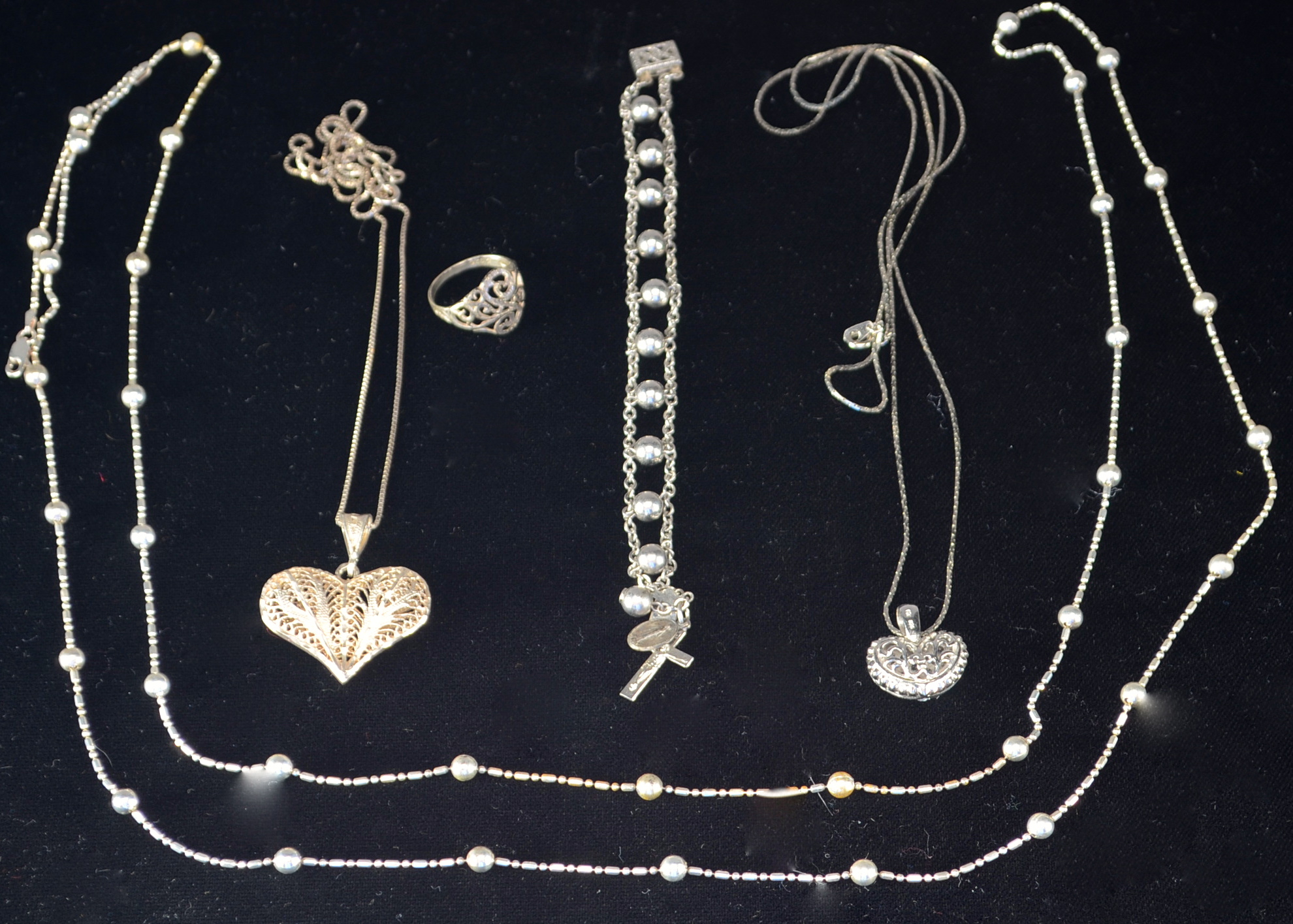 Sterling Silver Necklaces and Ring