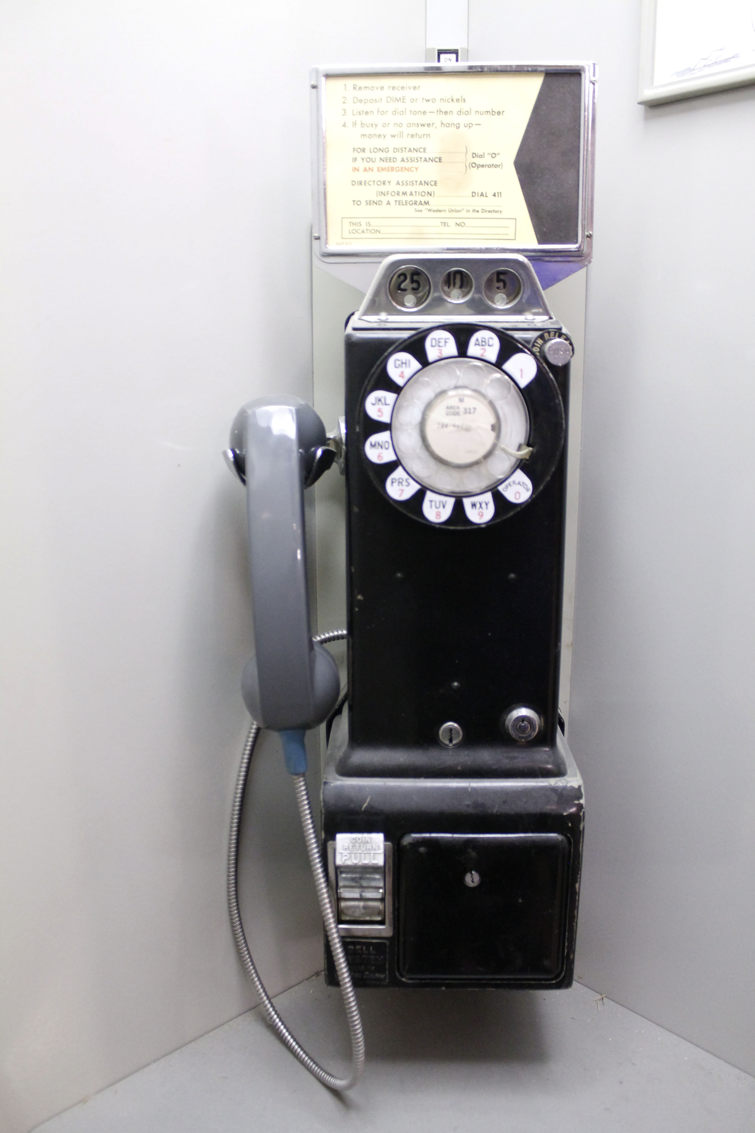 1950s Phone Booth with Phone