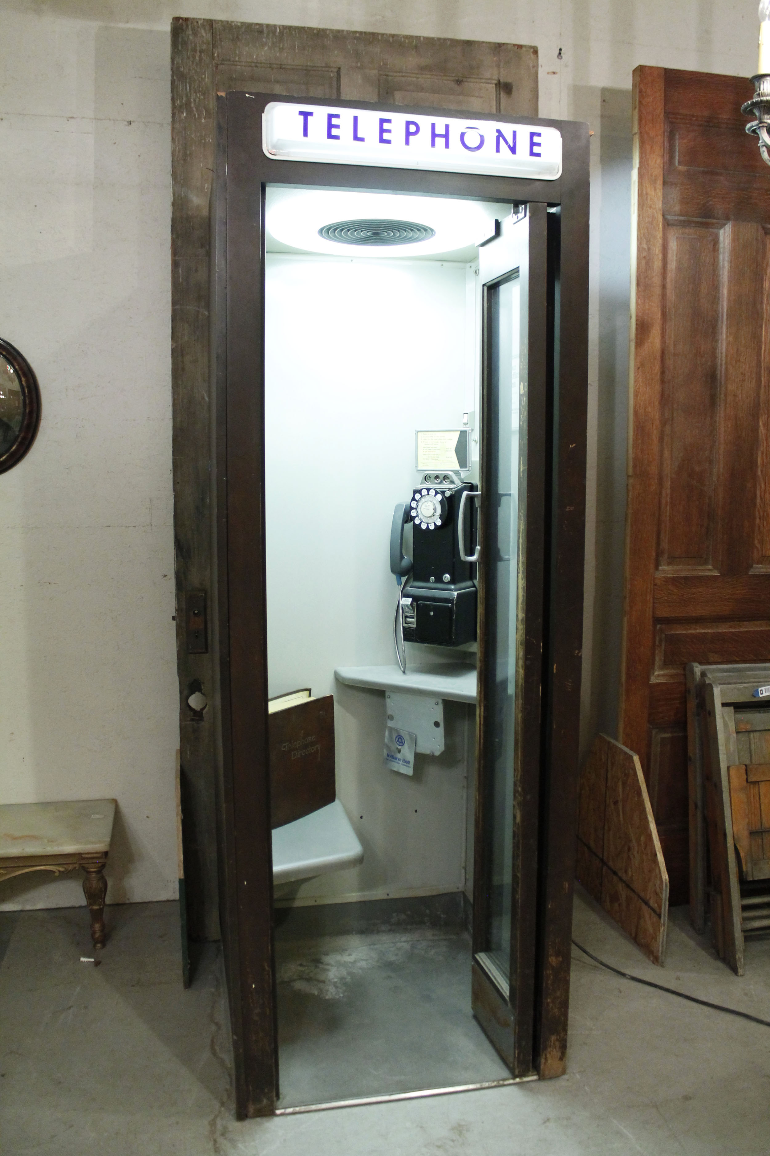 1950s Phone Booth with Phone