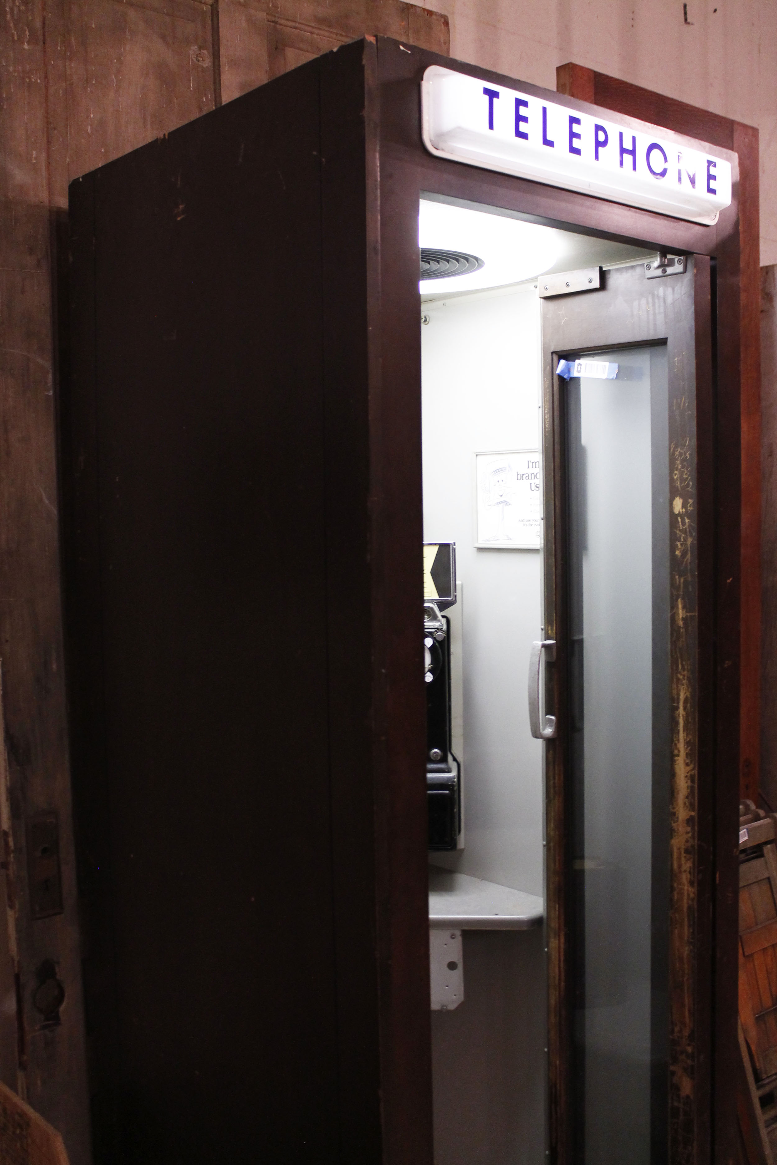 1950s Phone Booth with Phone