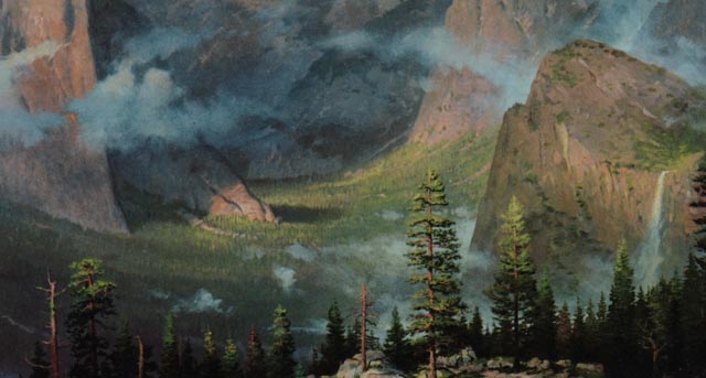 Thomas Kinkade Yosemite Park Lithographic Print