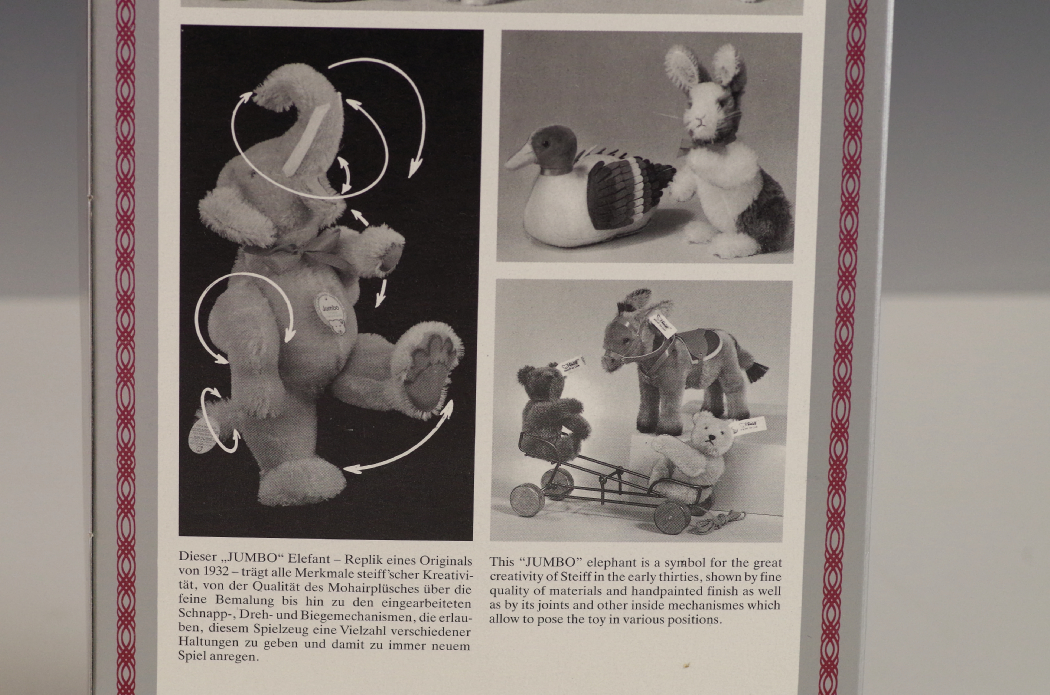 Steiff Limited Museum Edition Replica of 1932 'Jumbo' Elephant