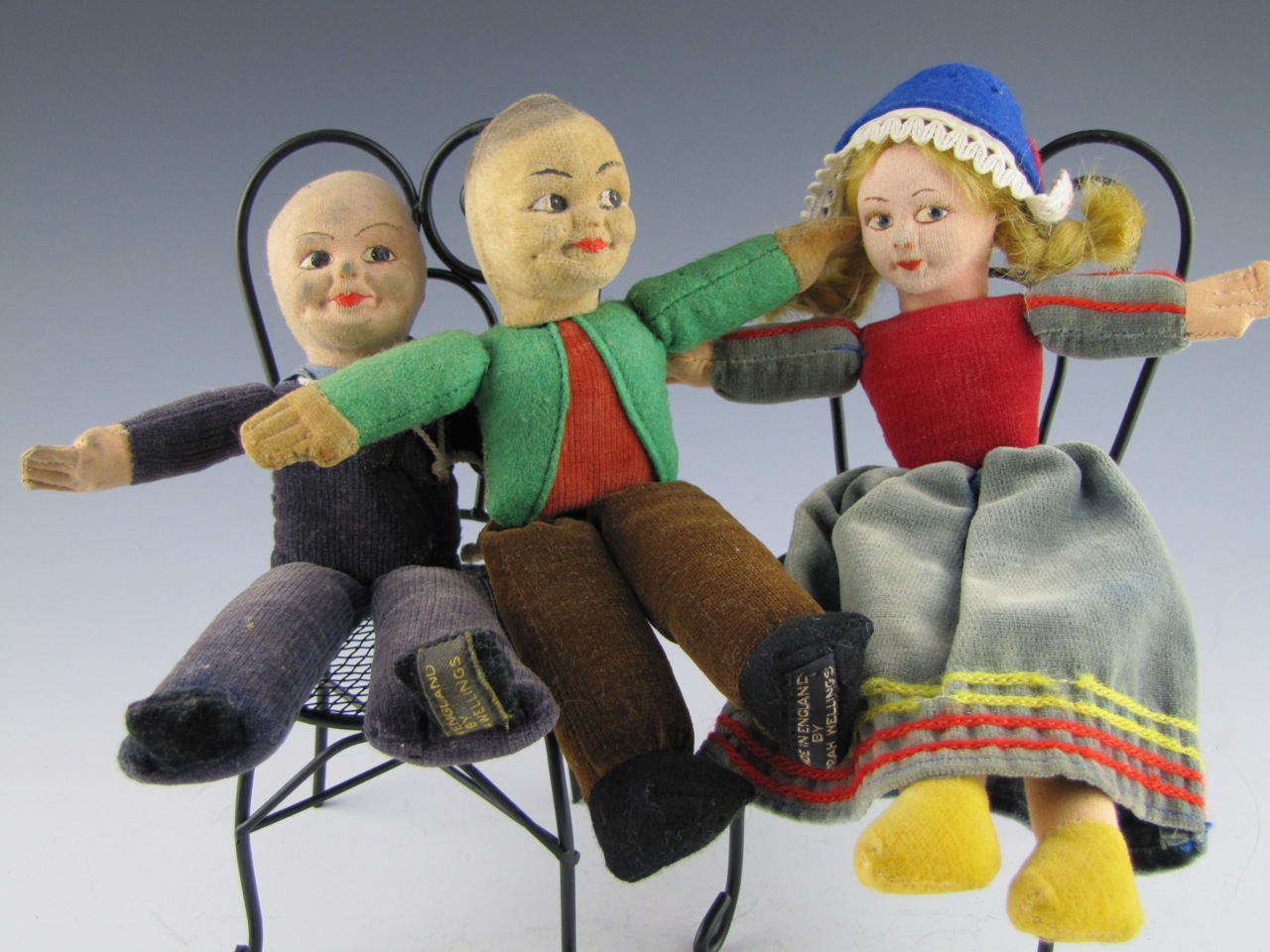 Three Vintage Norah Wellings Doll Lot