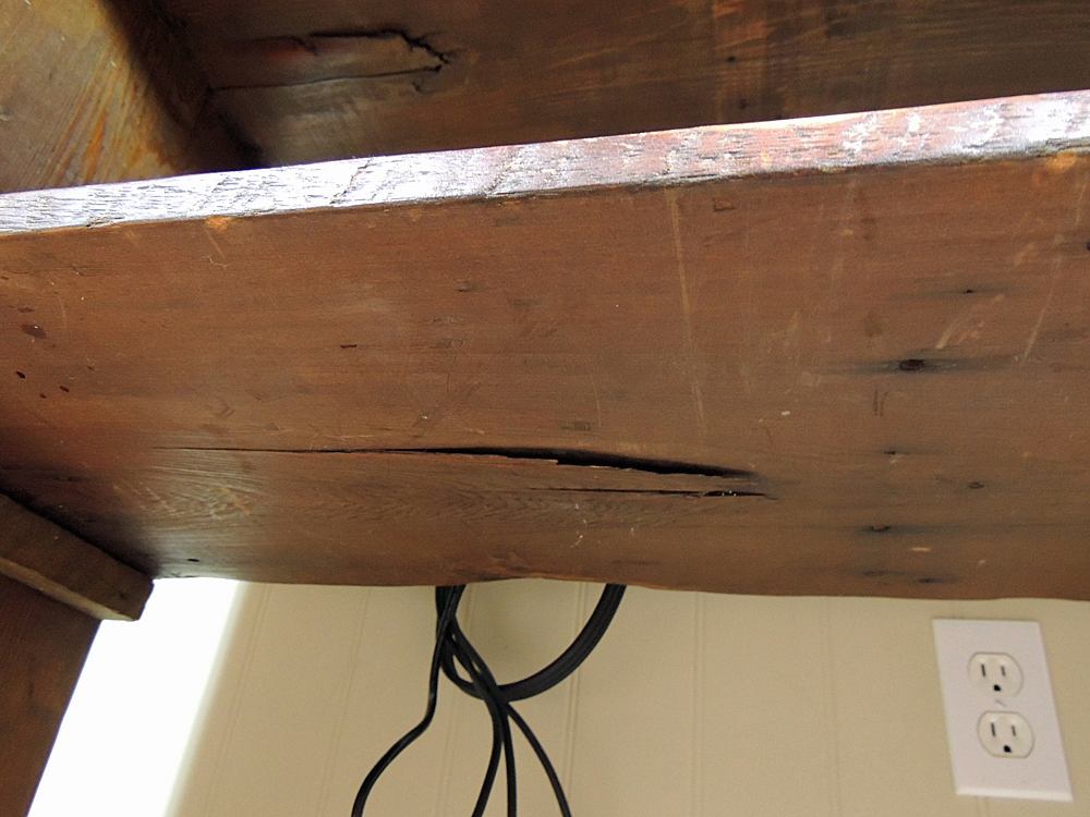 Wooden Bucket Bench Shelf