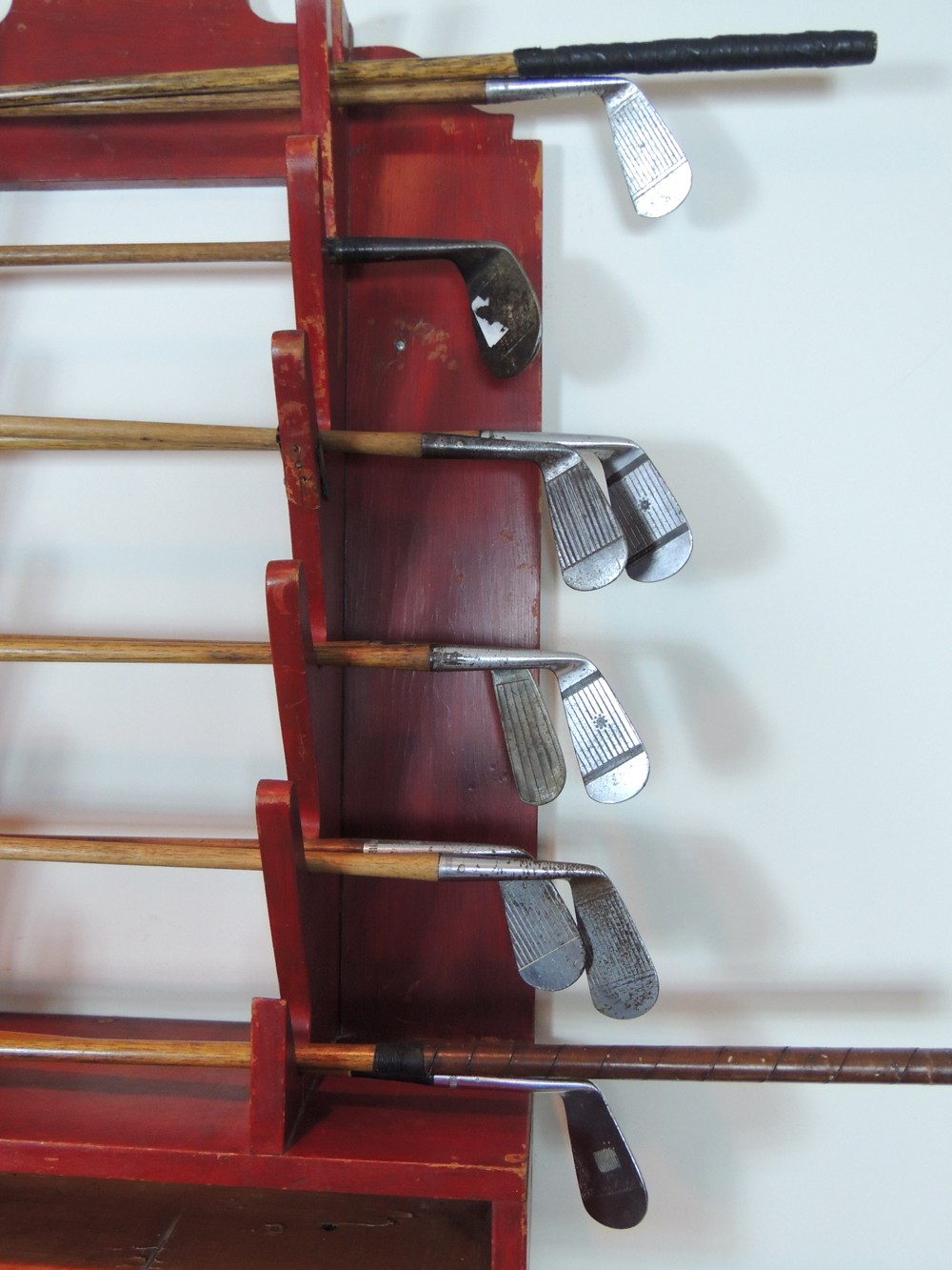 Eleven Vintage Wooden Shaft and Bamboo Golf Clubs