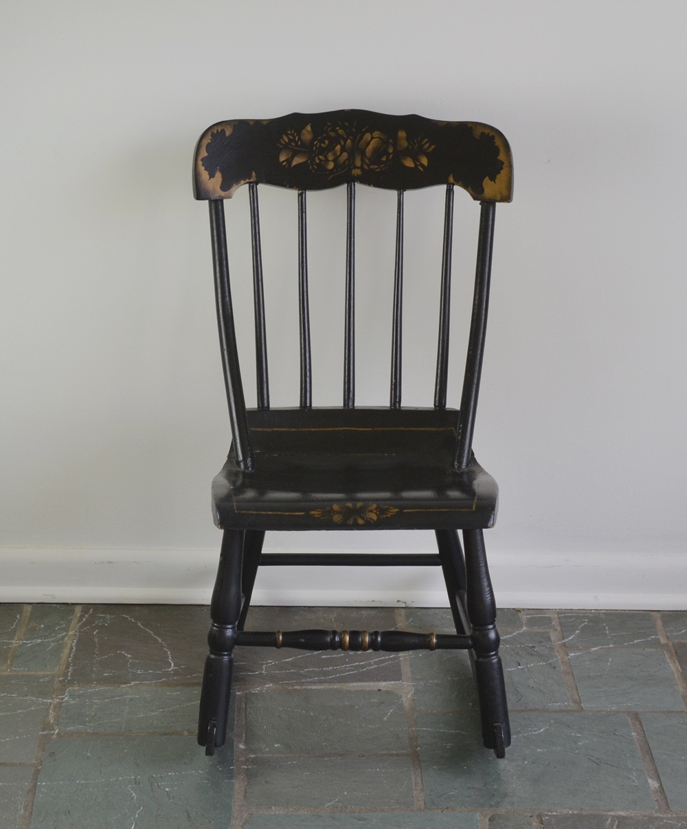 Vintage Hitchcock Style Child's Rocking Chair