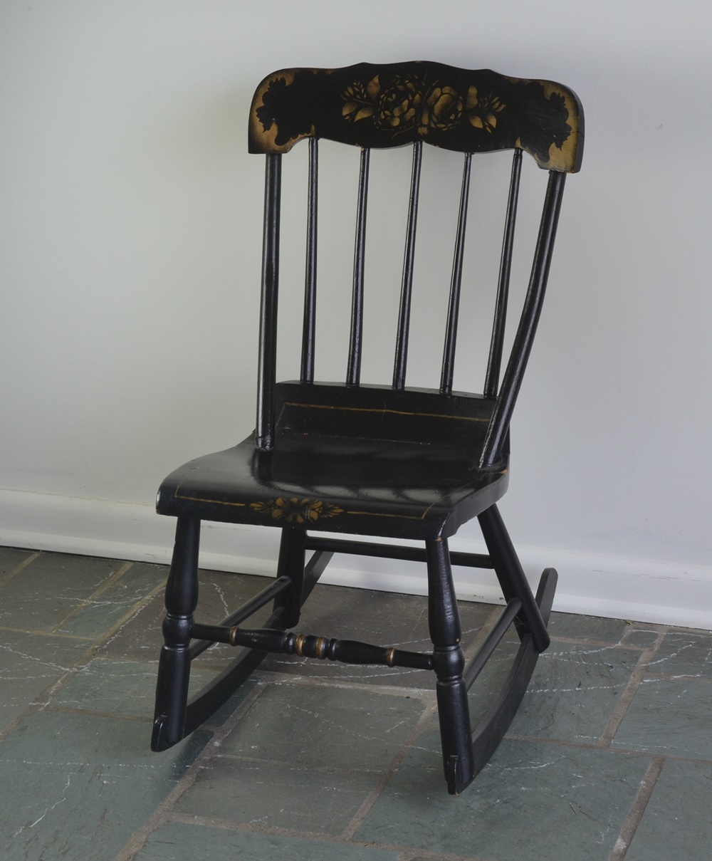 Vintage Hitchcock Style Child's Rocking Chair