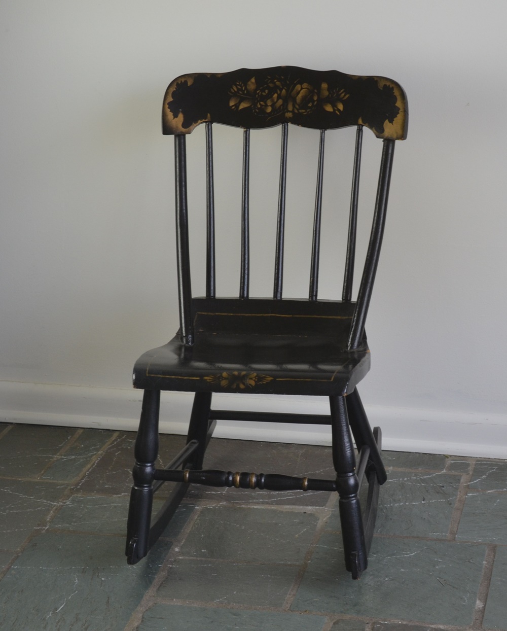 Vintage Hitchcock Style Child's Rocking Chair