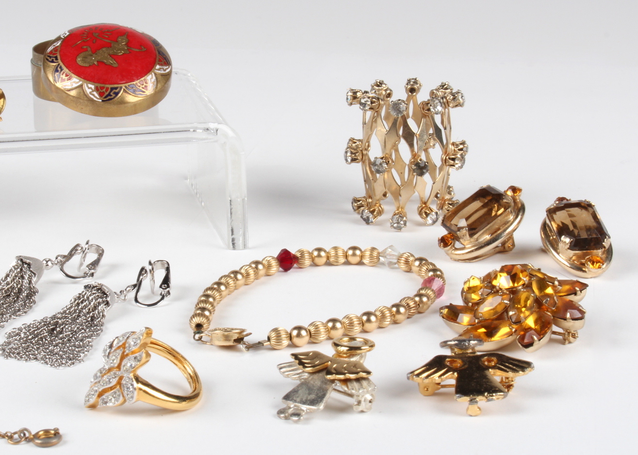 Collection of Vintage Jewelry Including Art Deco Muro Watch