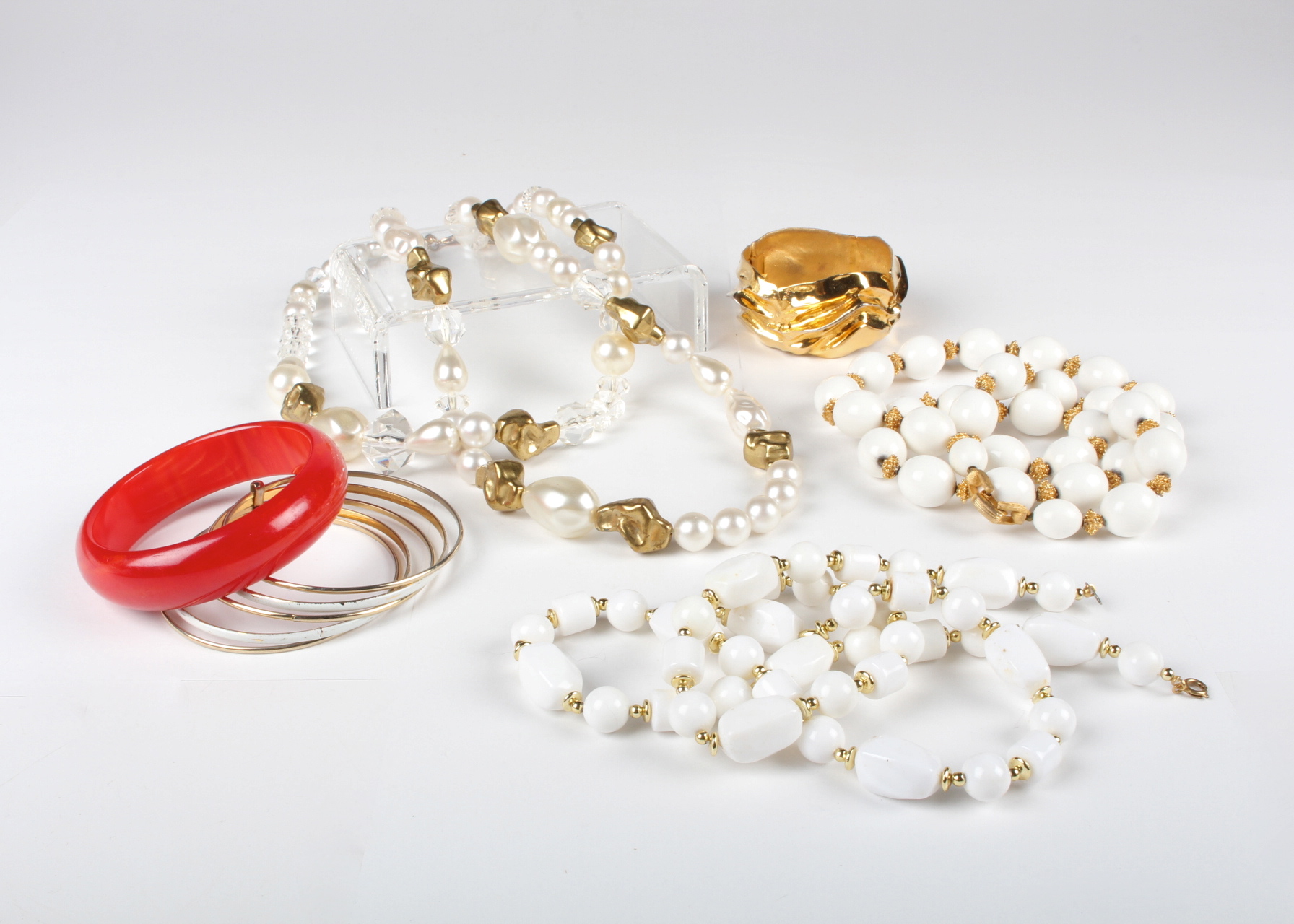 Collection of Vintage Beaded Necklaces and Bangles