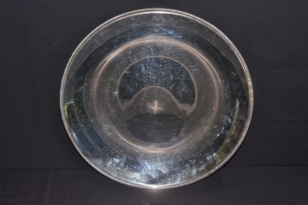 "Castleton" Silver Plate Large Round Serving Tray