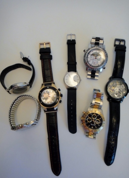 Seven Men's Watches Elgin, Daniel Steiger & More