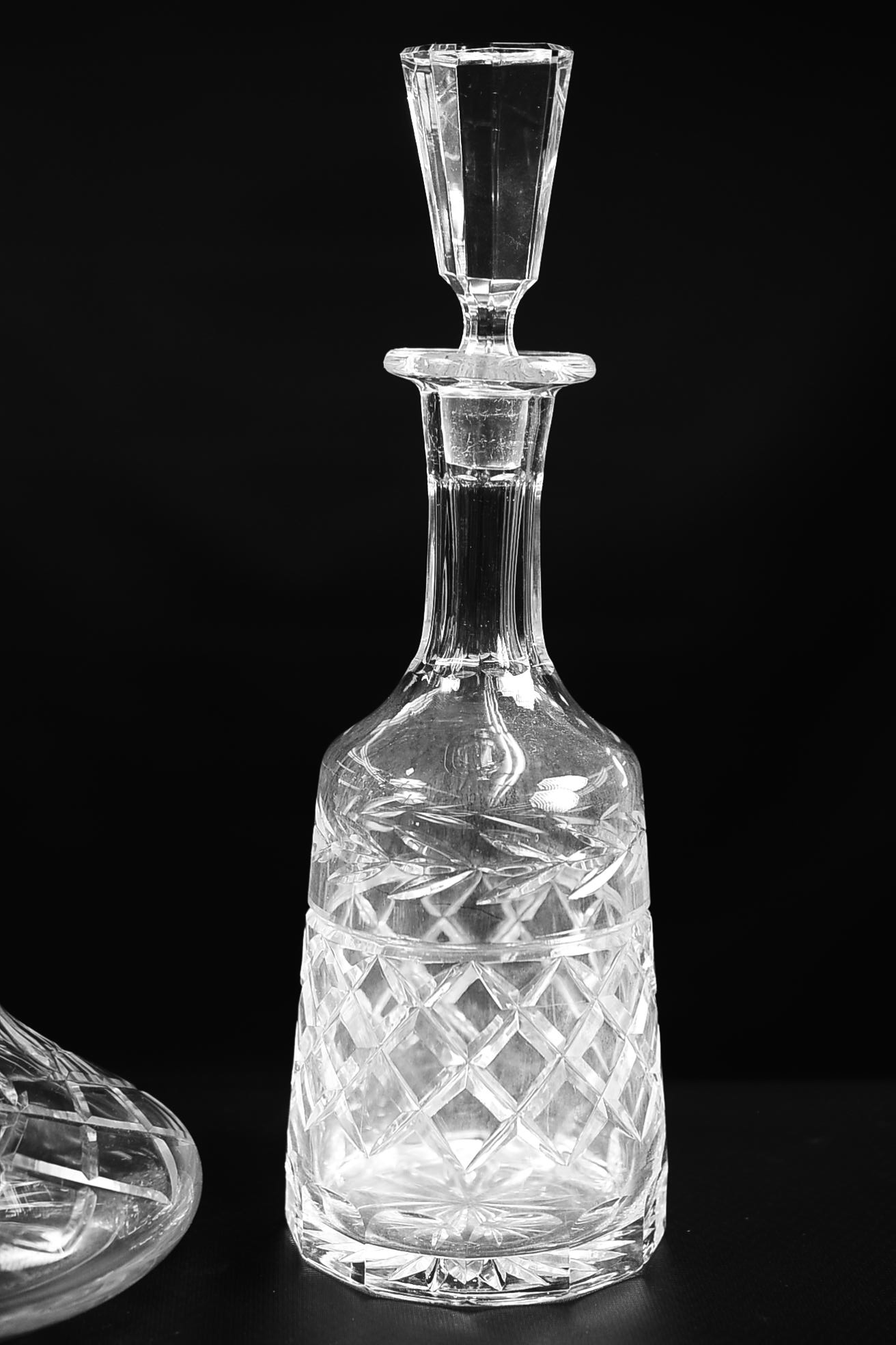 Trio of Different Shaped Cut Crystal Decanters 