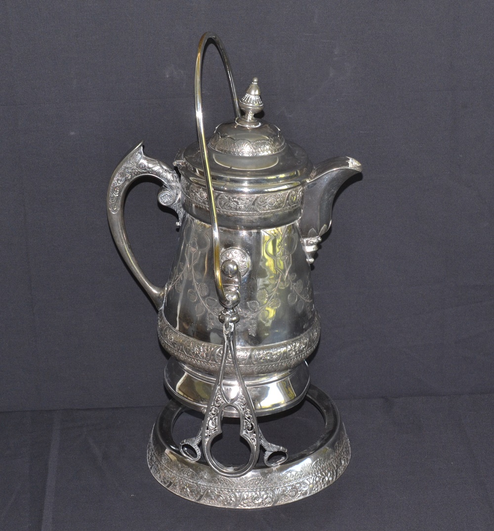 Stunning Victorian  Wilcox Silver Plate Tilting Pitcher & Stand
