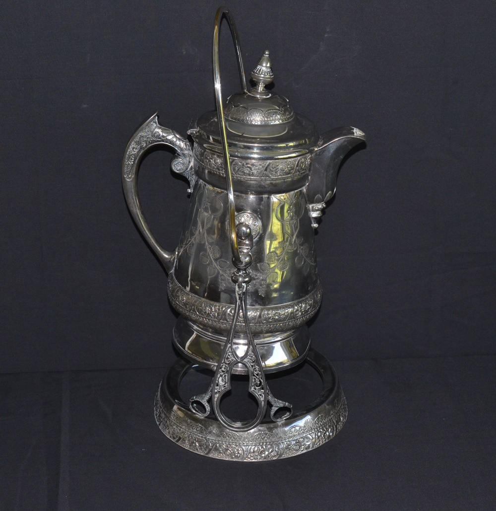 Stunning Victorian  Wilcox Silver Plate Tilting Pitcher & Stand