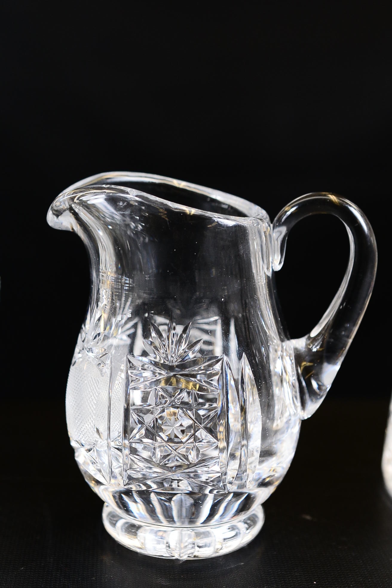 Collection of Antique Brilliant Cut Crystal Pitchers 