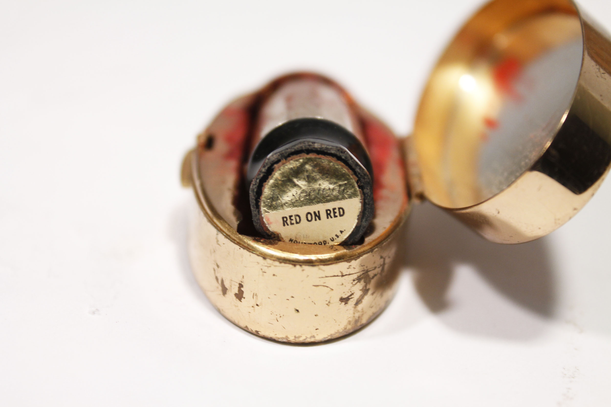 Vintage Max Factor Lipstick Compact and Brass Powder Compact