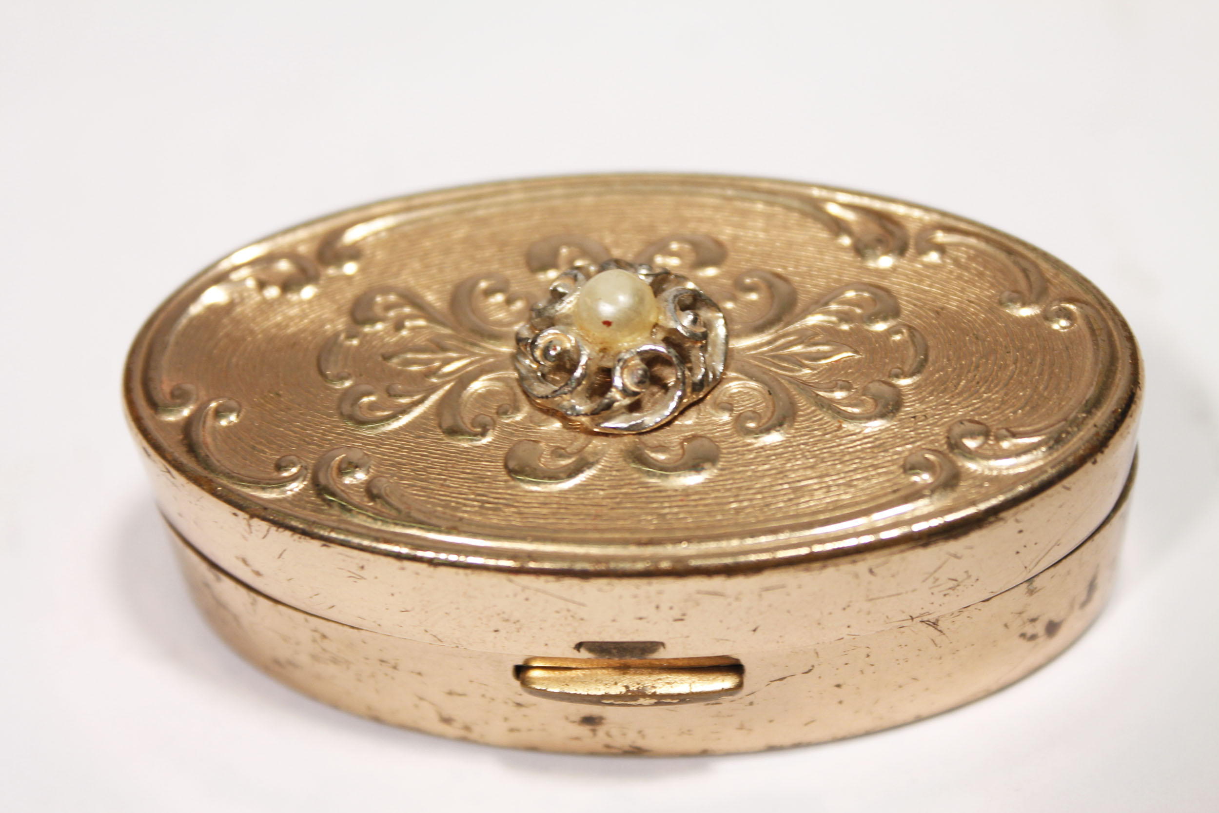 Vintage Max Factor Lipstick Compact and Brass Powder Compact