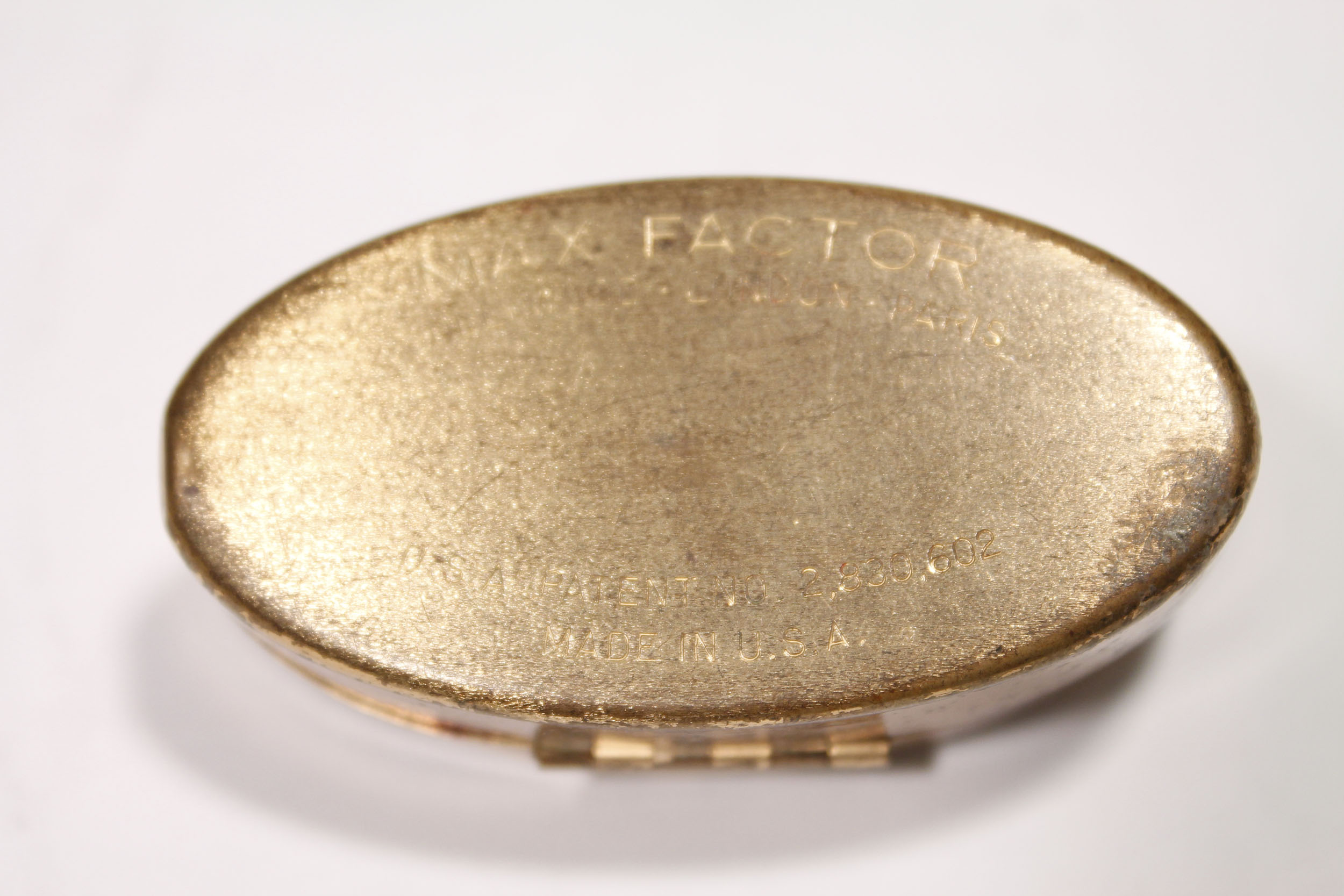 Vintage Max Factor Lipstick Compact and Brass Powder Compact