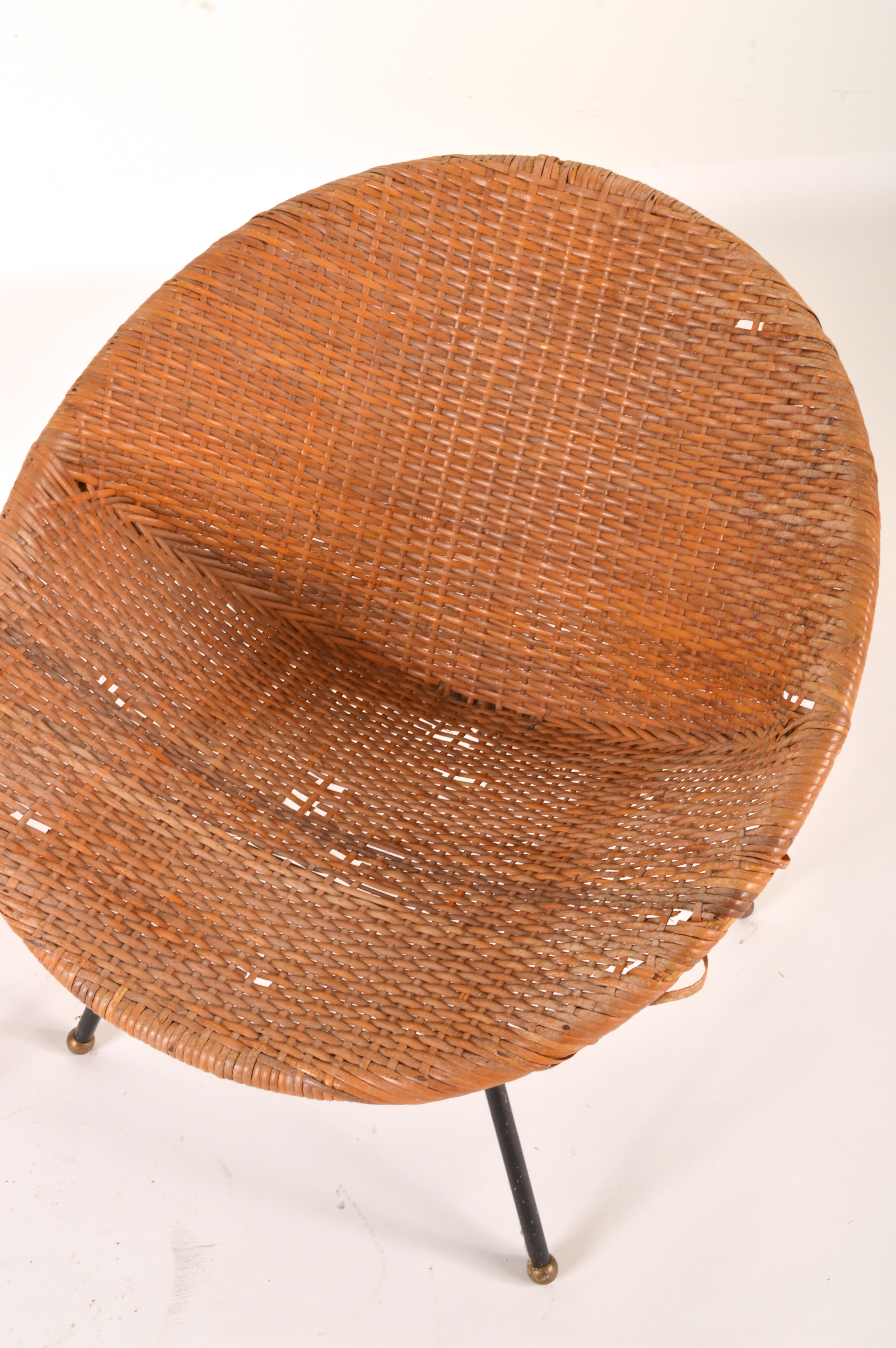 Pair of Vintage Rattan Papasan Chairs